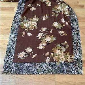Animal print and floral scarf Wide 📍FIRM📍